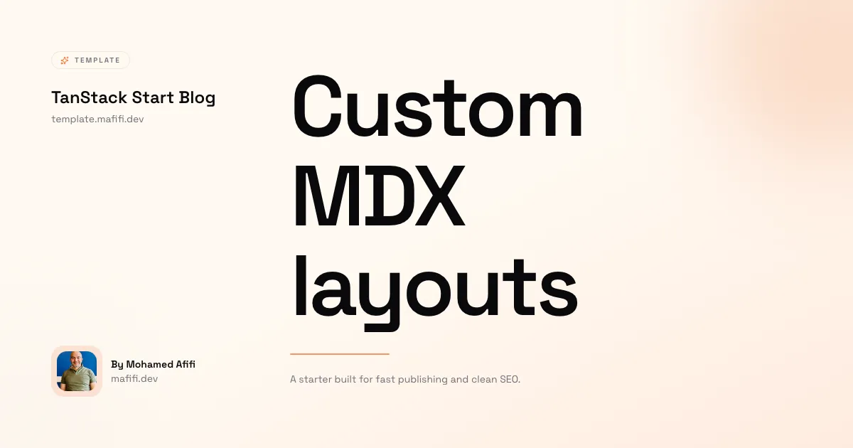 Custom MDX layouts